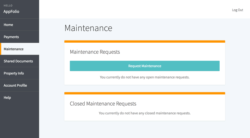 Submit a maintenance request