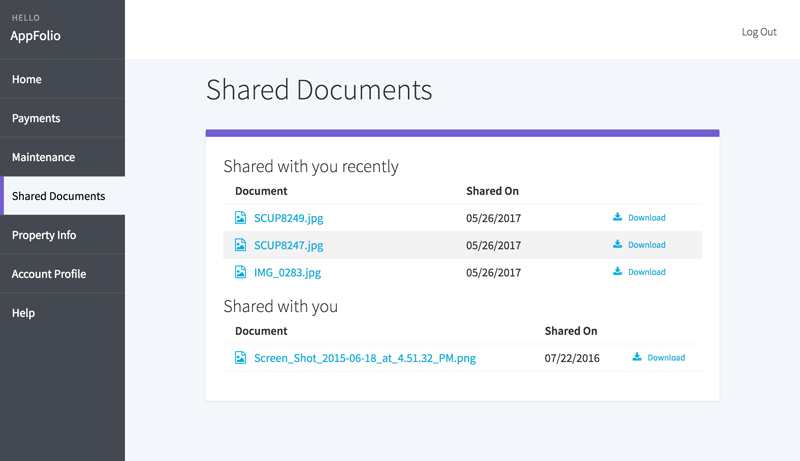 View or download shared documents