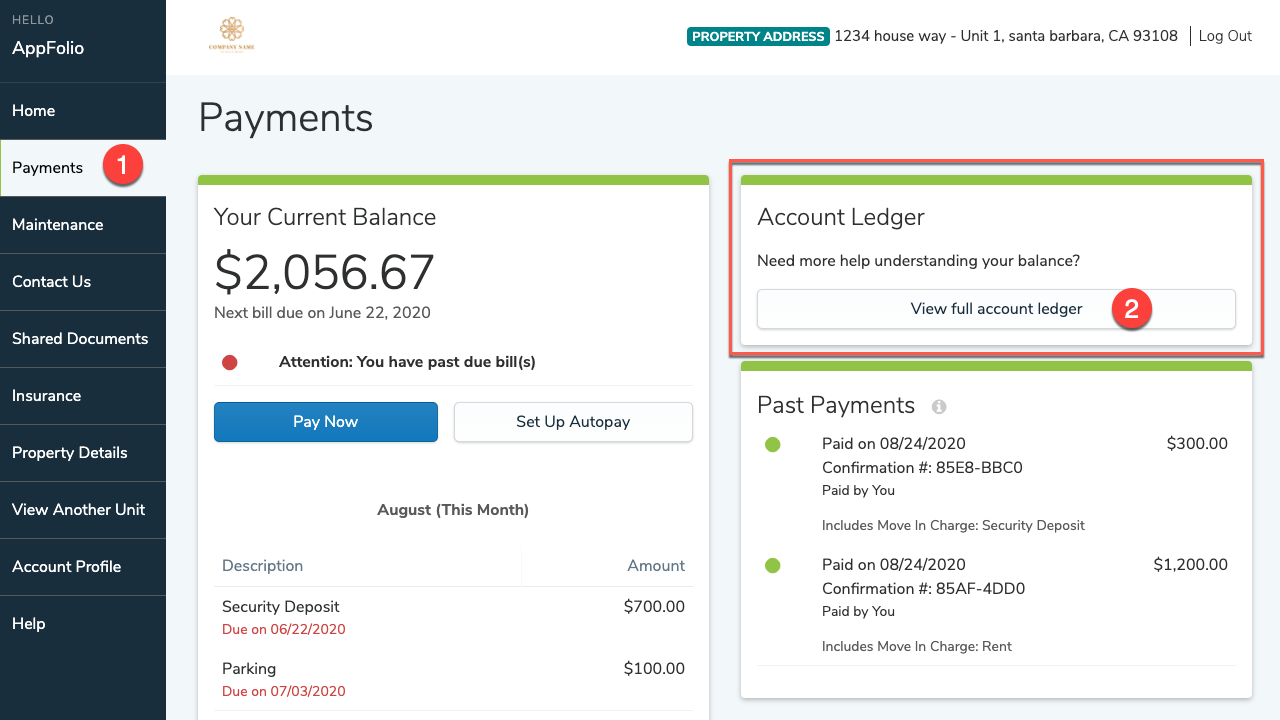 Appfolio Tenant Portal